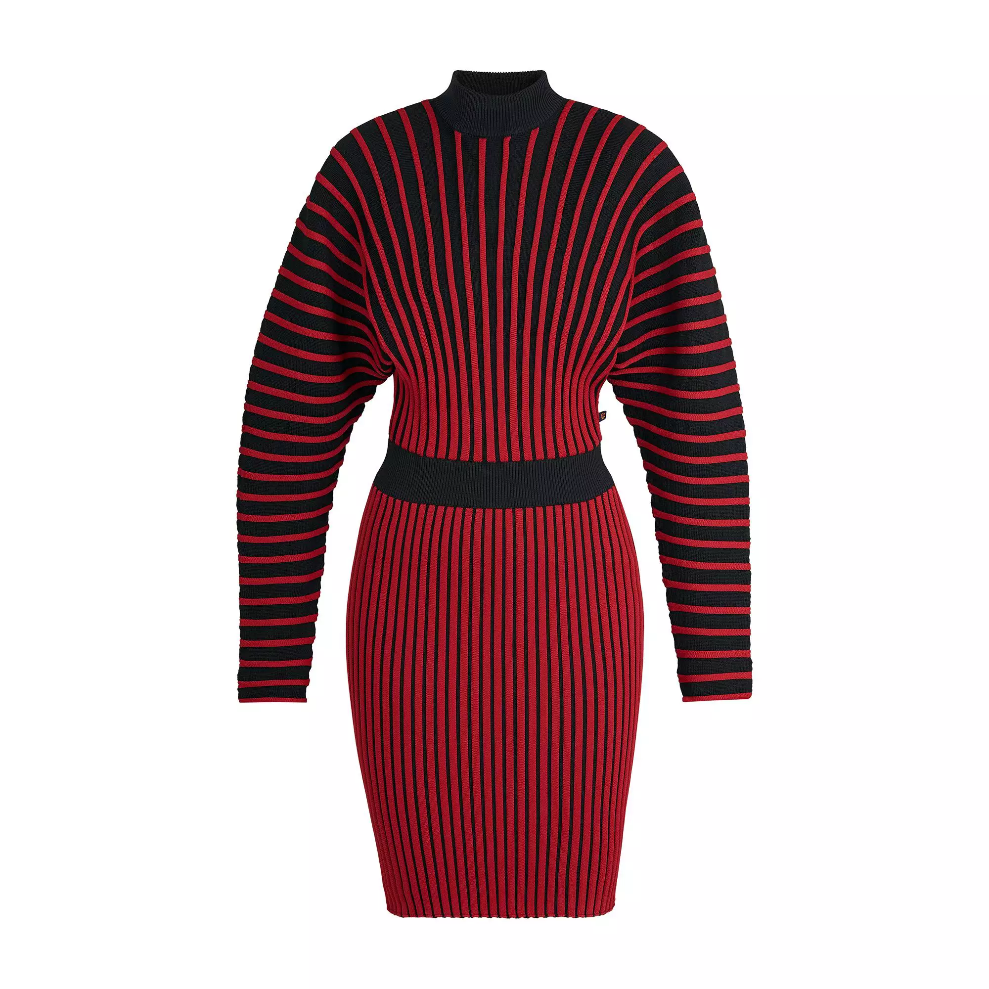 Accordion Pleats Knit Dress