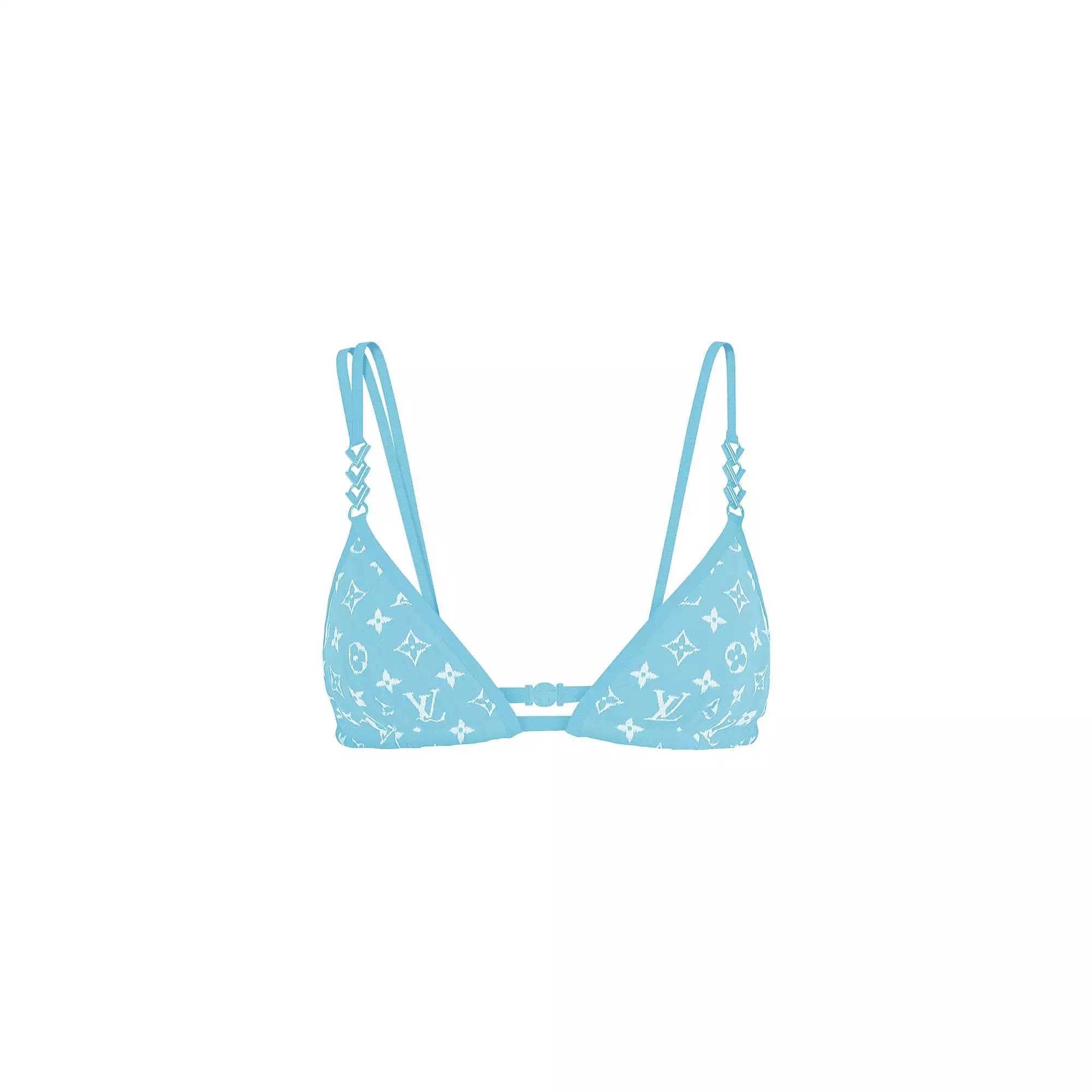 Blurry Monogram Bikini Top With Jewel Straps