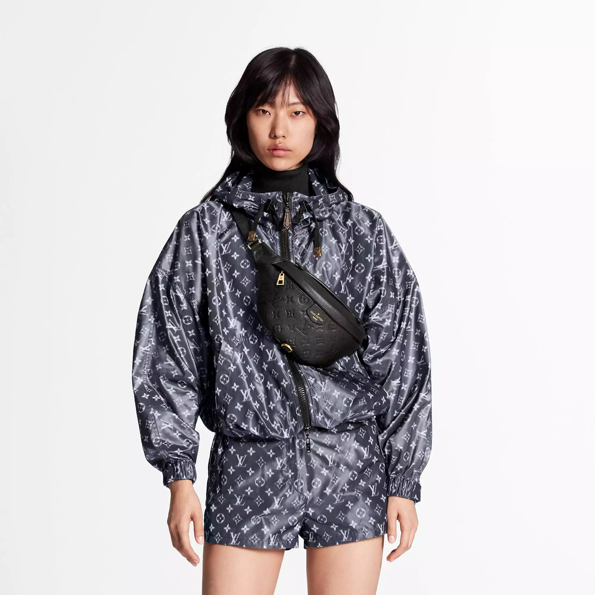 Blurry Monogram Hooded Parka