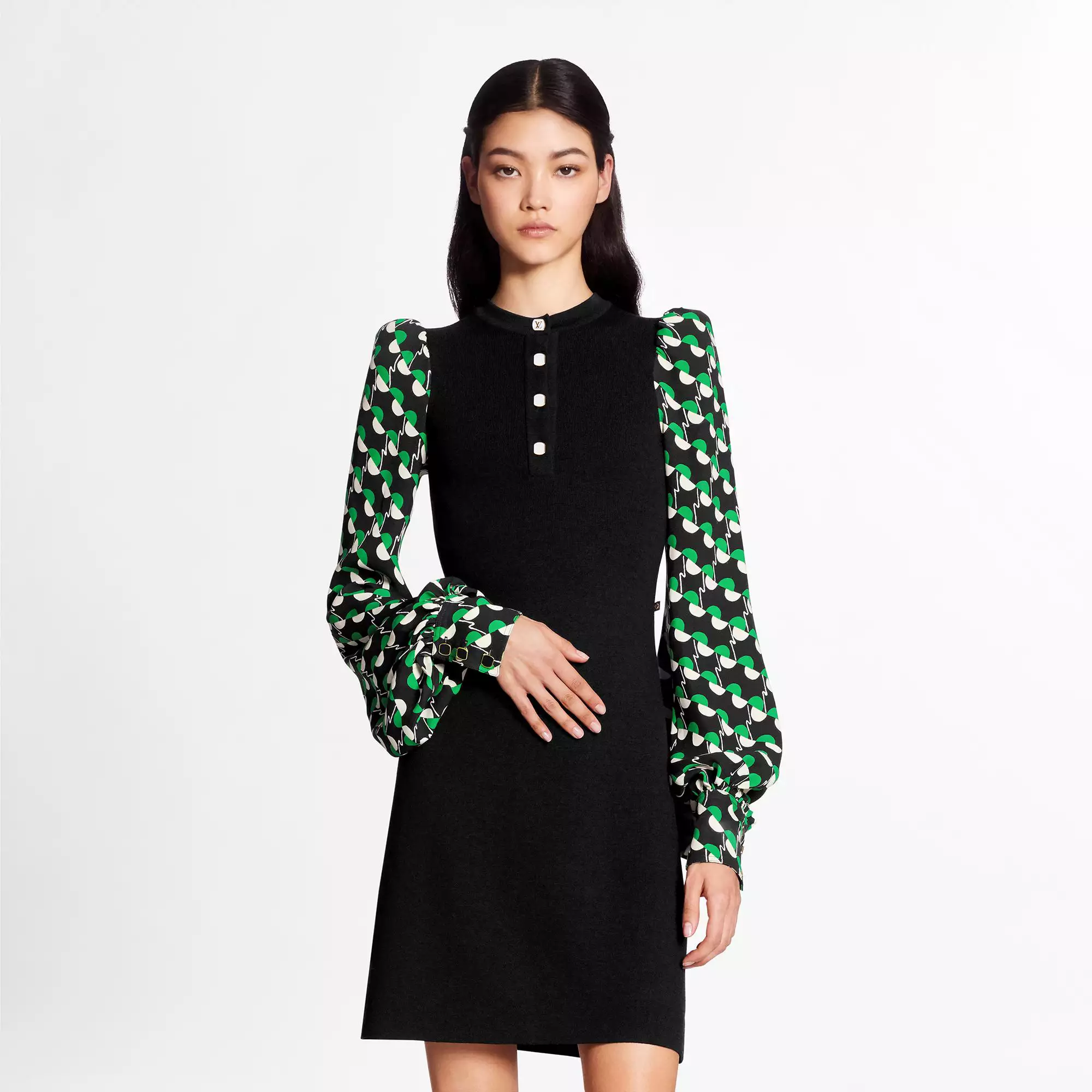 Buttoned Collar Dress