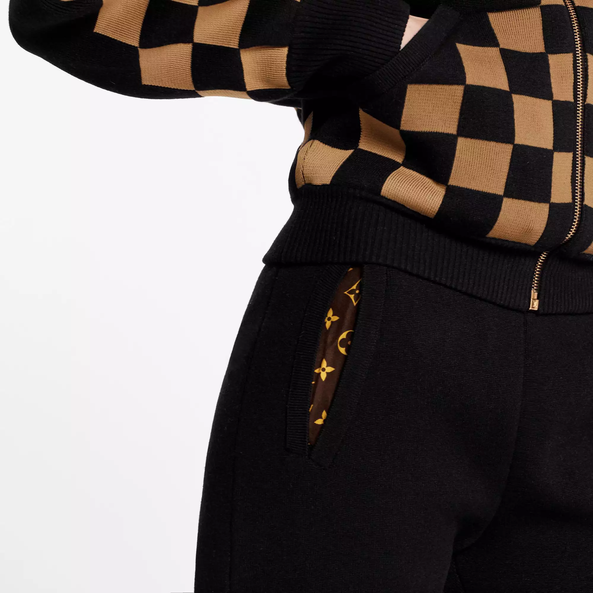 Checkerboard Knit Pant