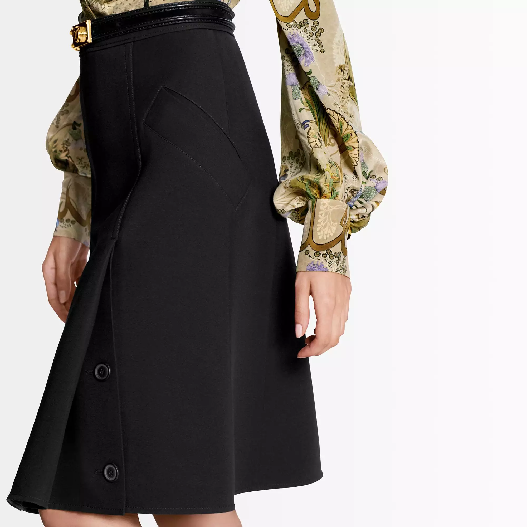 Knee-Length A-Line Skirt