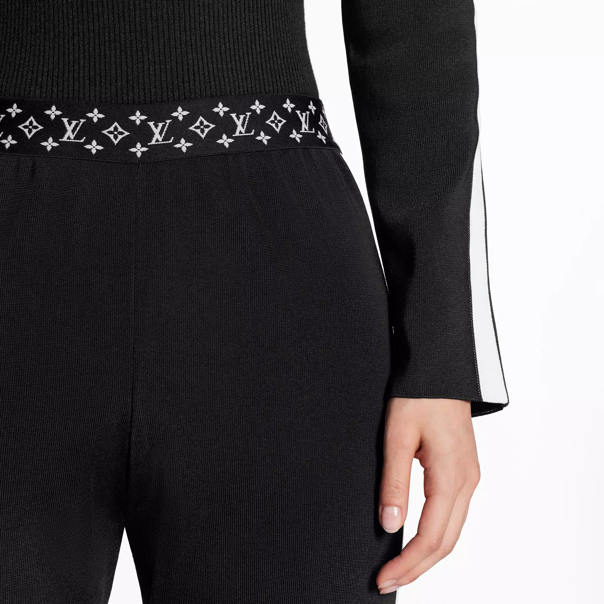 Knit Pant With Monogram Band