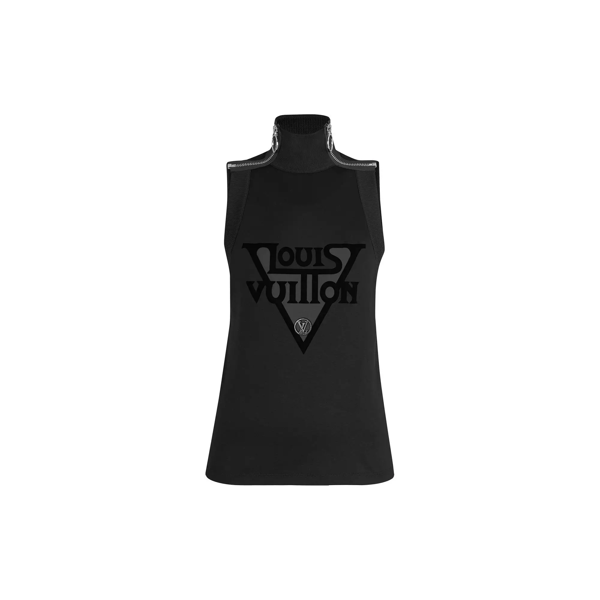 LV Midnight Jersey Top With Shoulder Zip