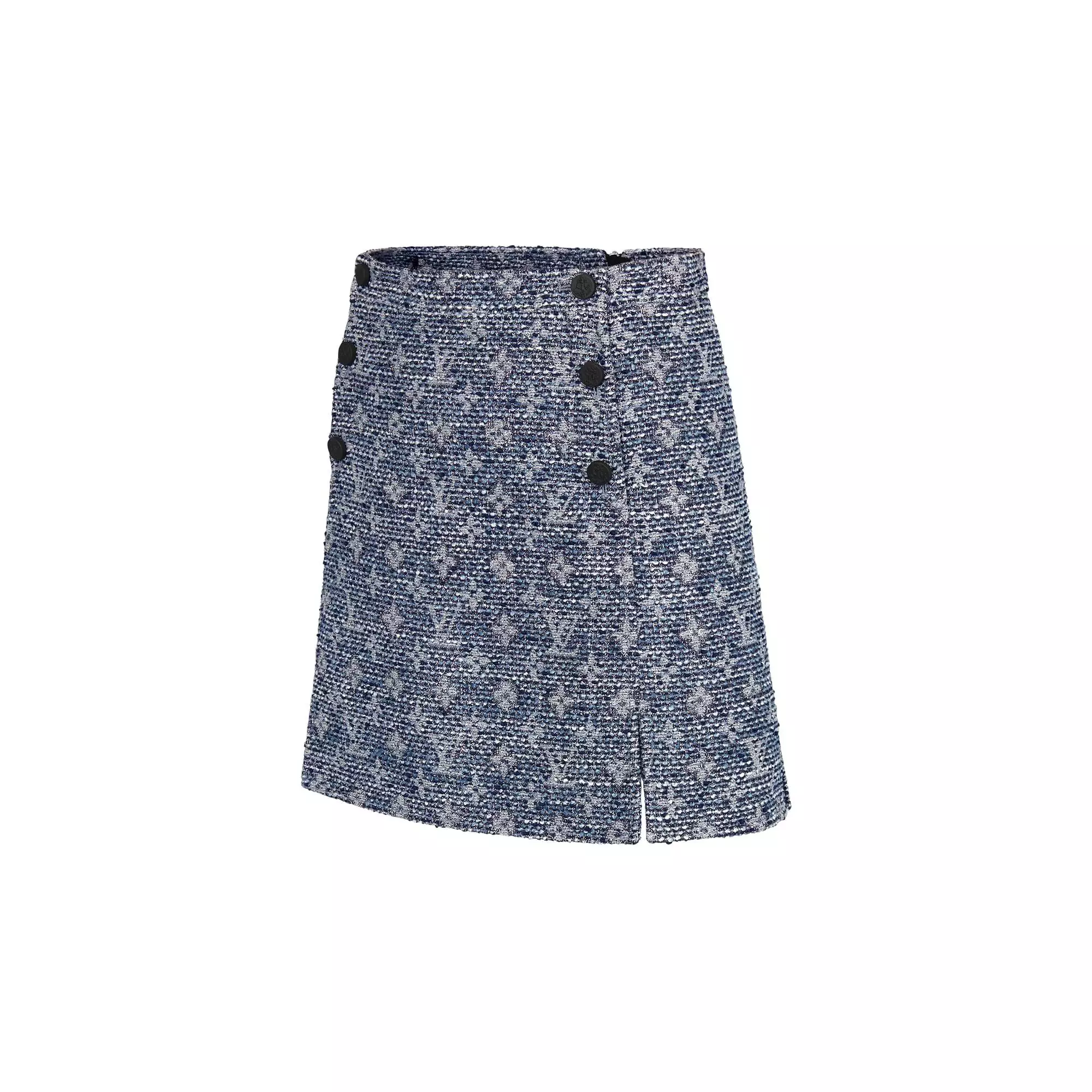 Monogram lurex tweed A-Line Mini Skirt