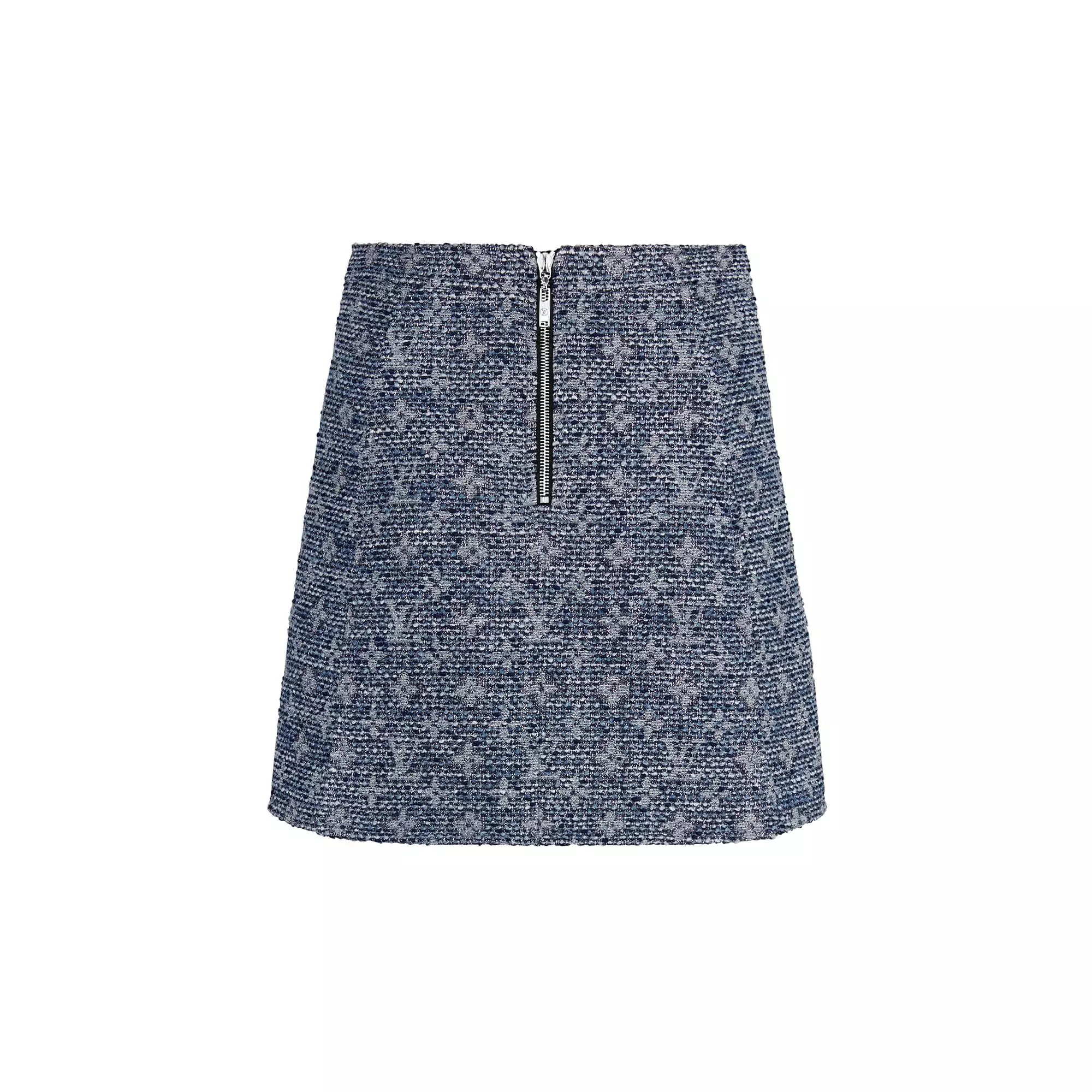 Monogram lurex tweed A-Line Mini Skirt