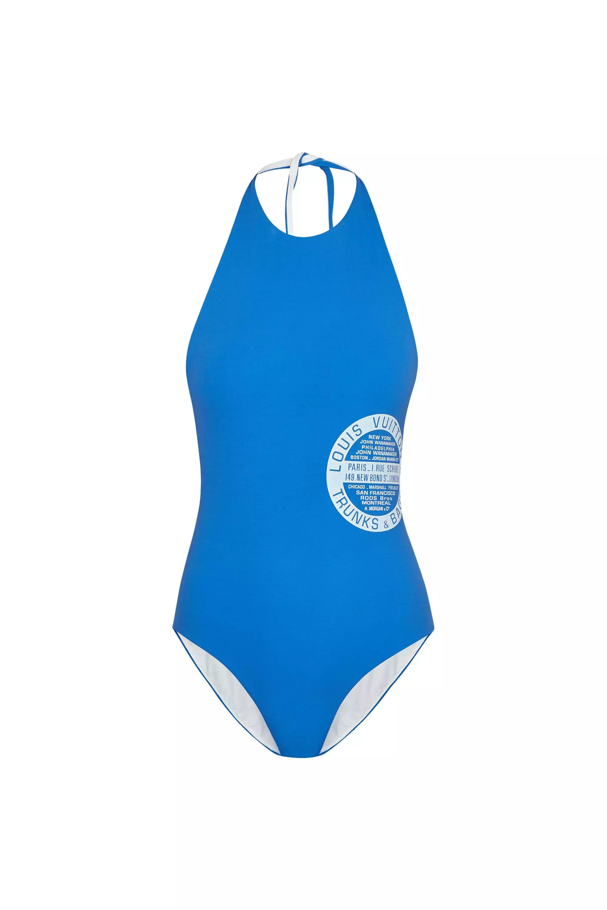 One-Piece Swimsuit With Racer Back And LV Stamp