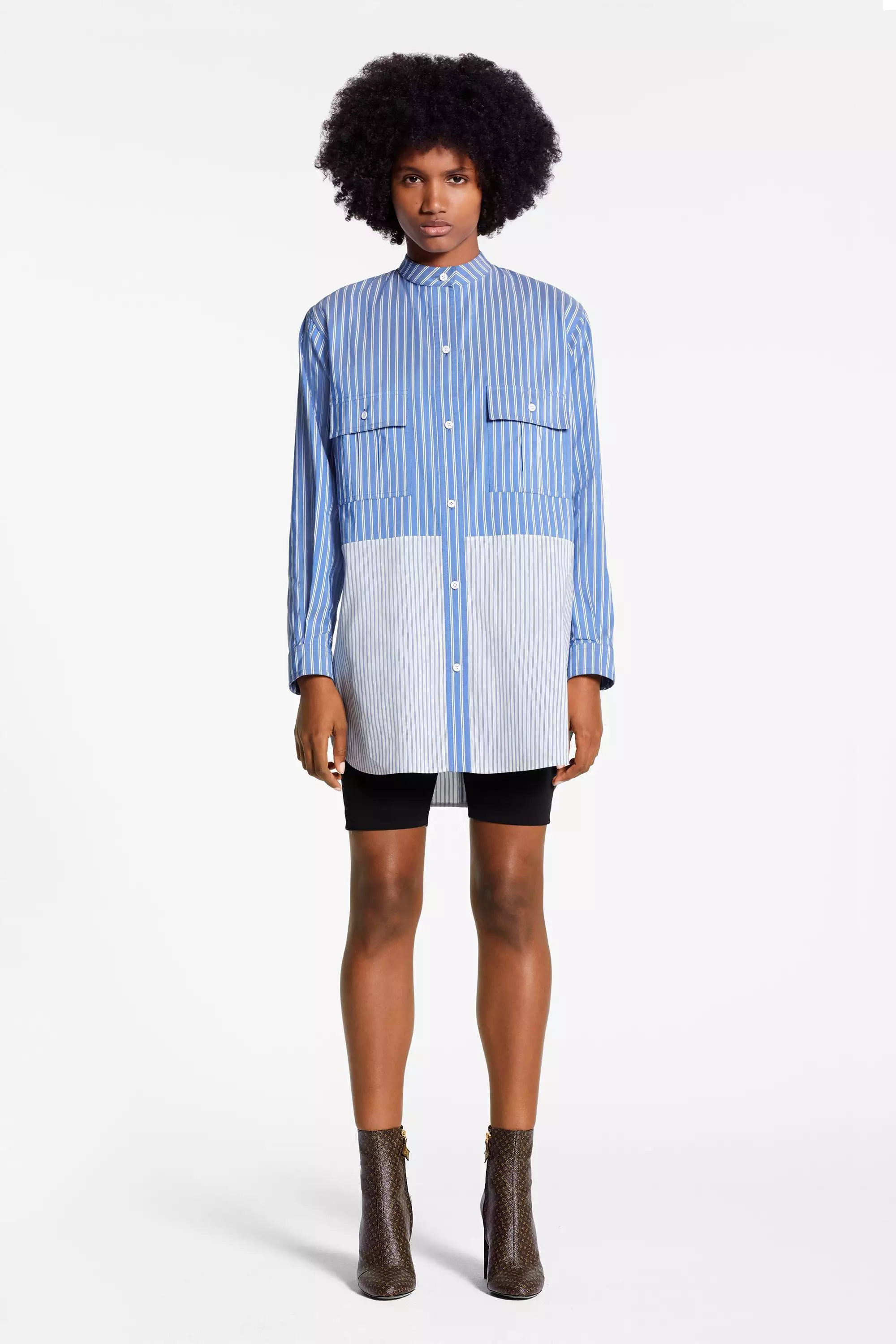 Oversized Shirt With Front Flap Pocket