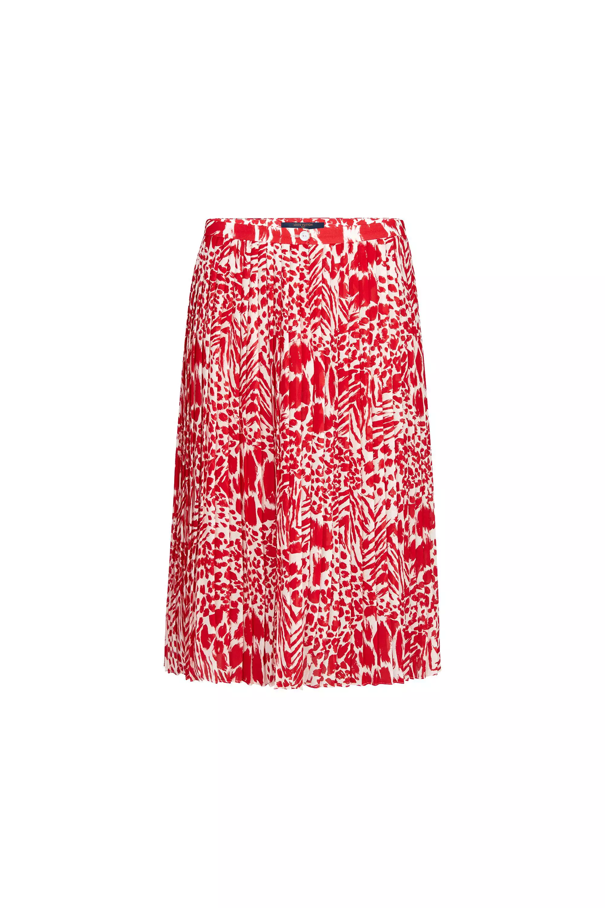 Printed Pleated Skirt