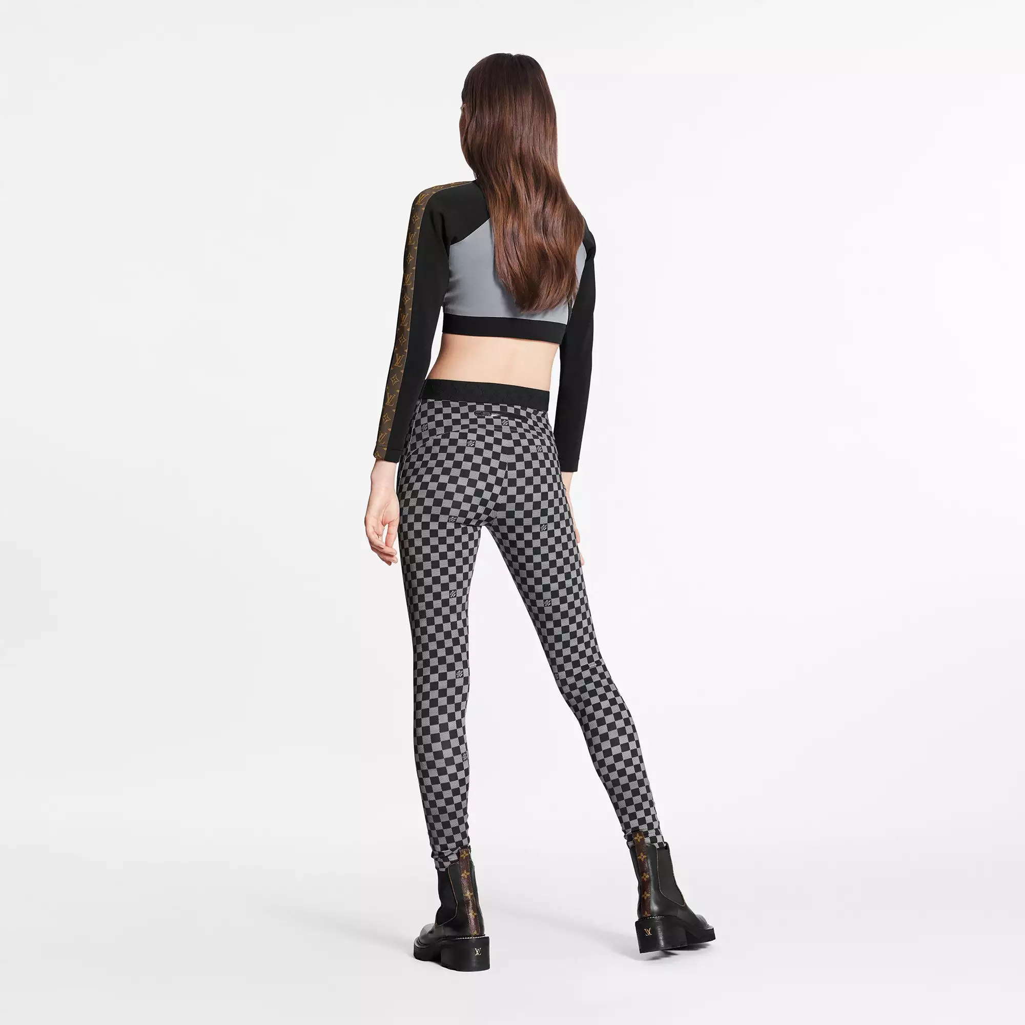 Shiny Damier Leggings