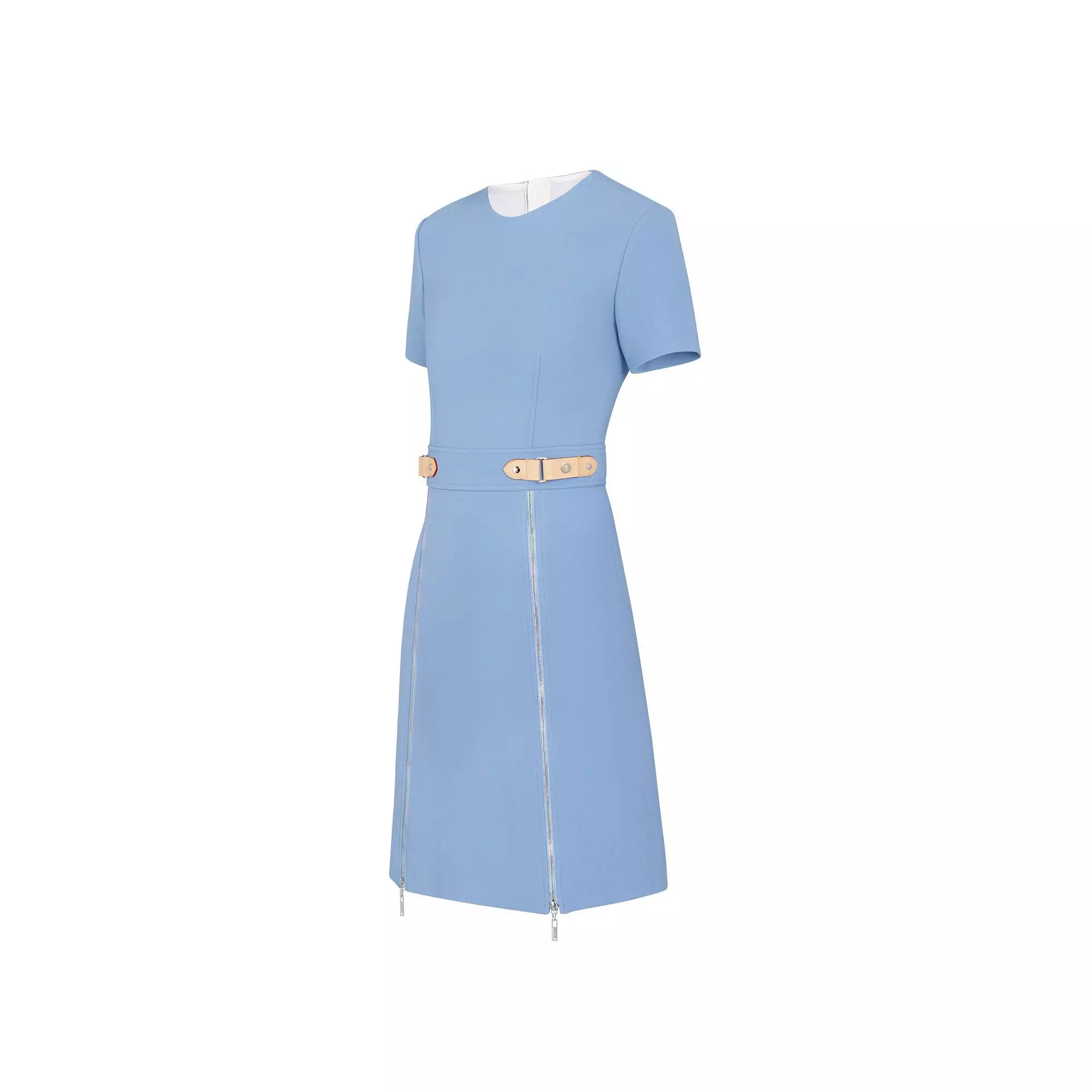 Short-Sleeved Dress With Zip Detail