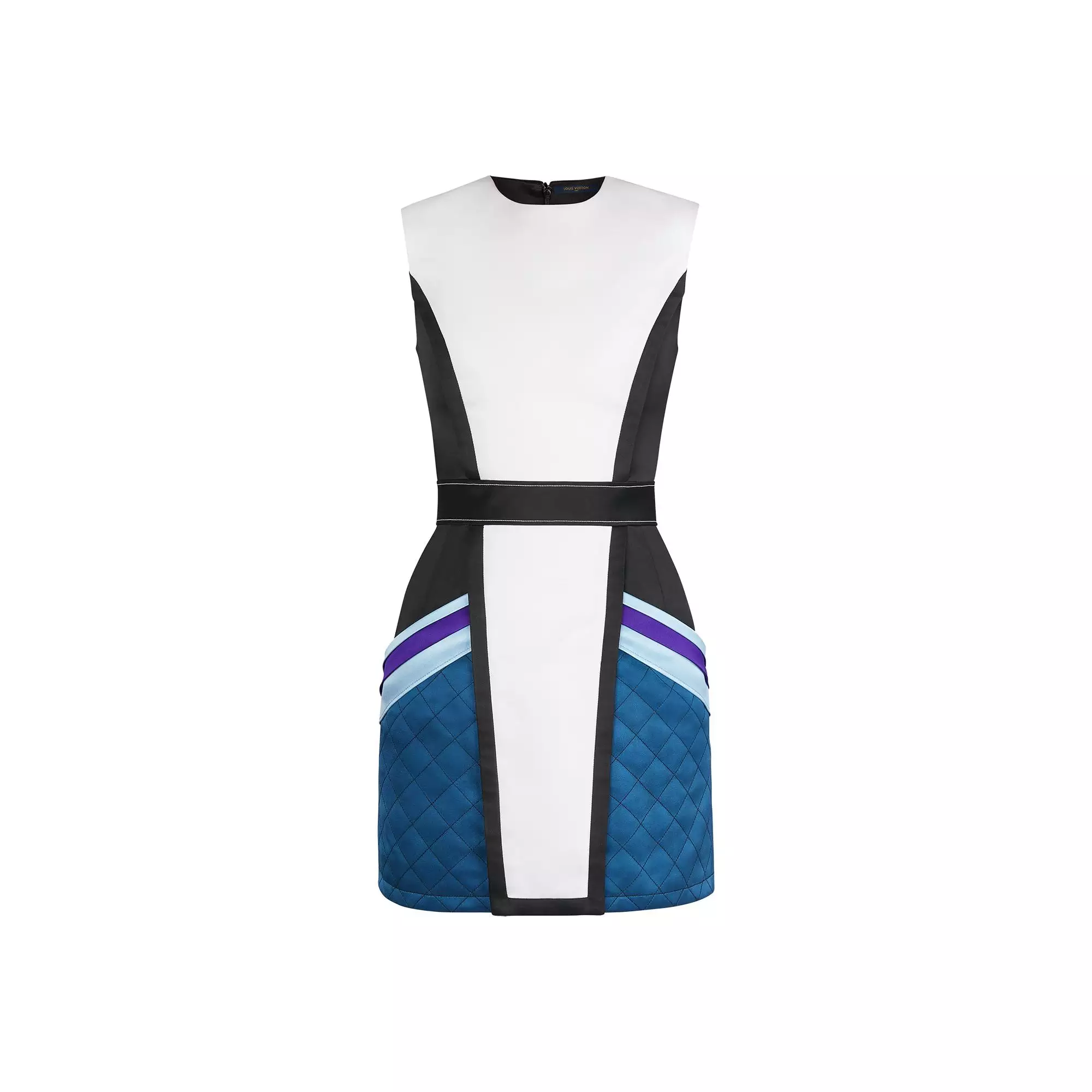 Sleeveless Graphic Quilted Dress