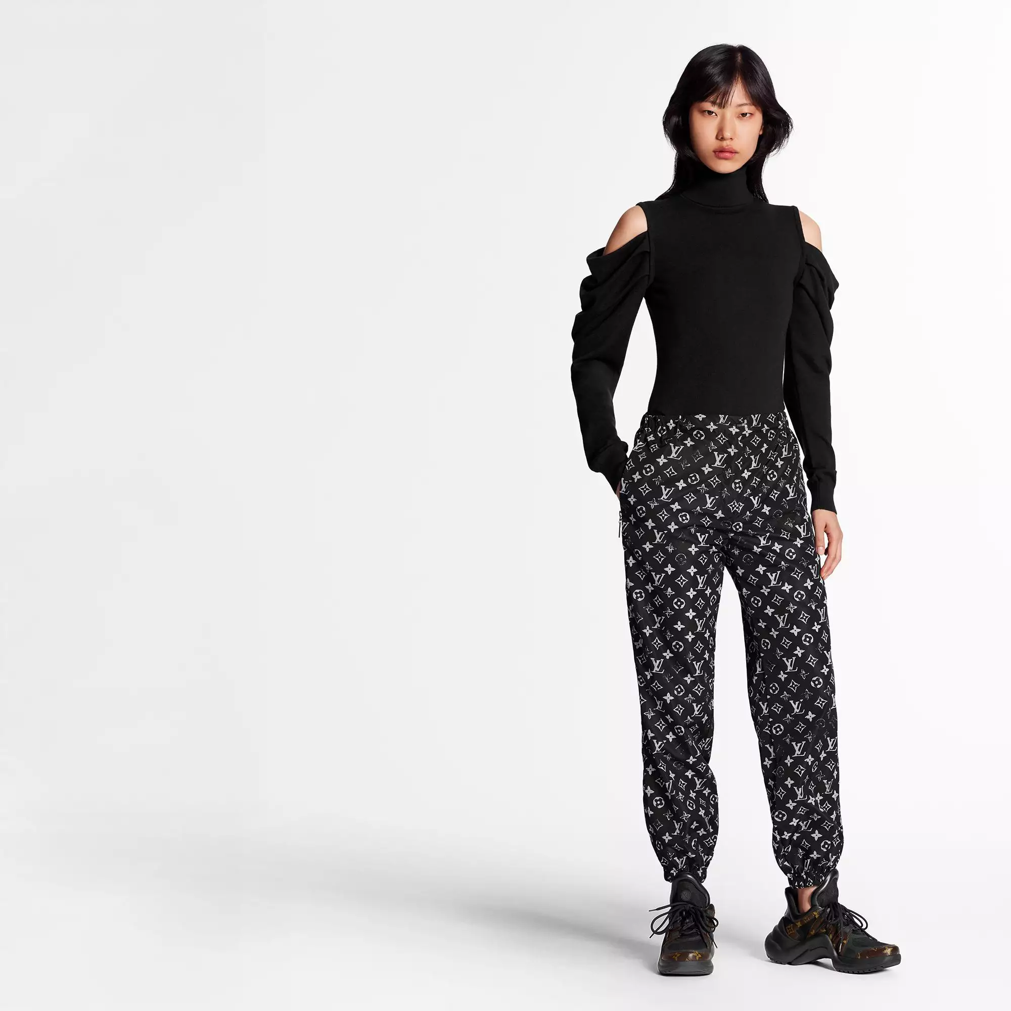 Stencil-effect Monogram Jogging Pants