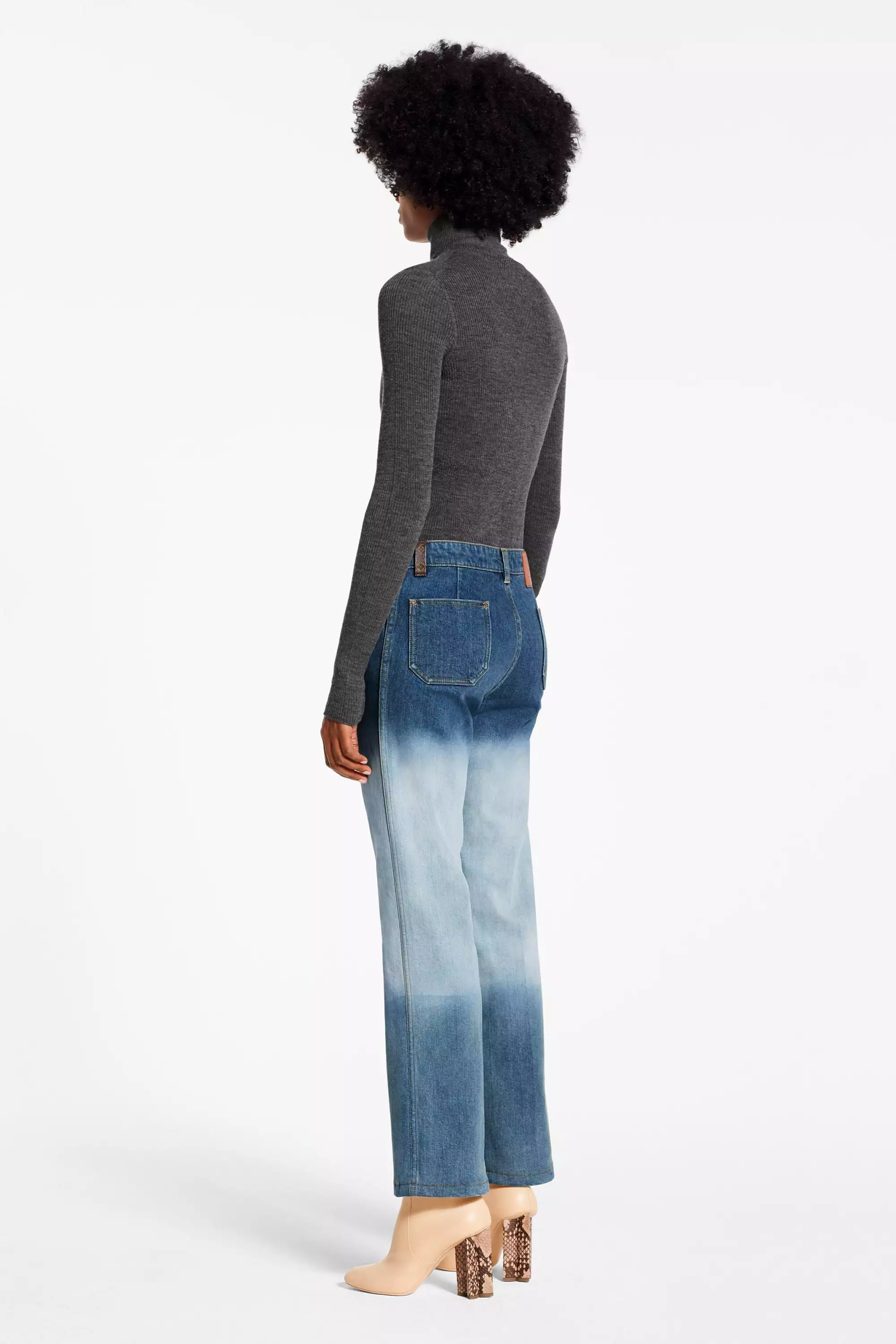 Straight Cut Denim Pants